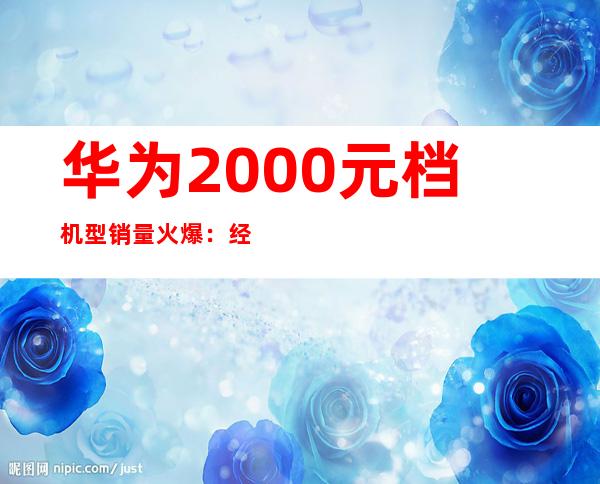 华为2000元档机型销量火爆：经济实惠受追捧